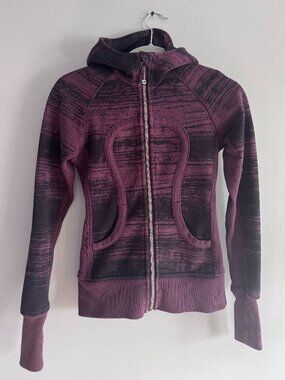 Lululemon Scuba (Fitted-Full Zip) Dark Plum/Black Color